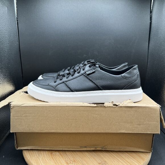 UGG Alameda Women's Size 11 Black Leather Trainer Shoes
